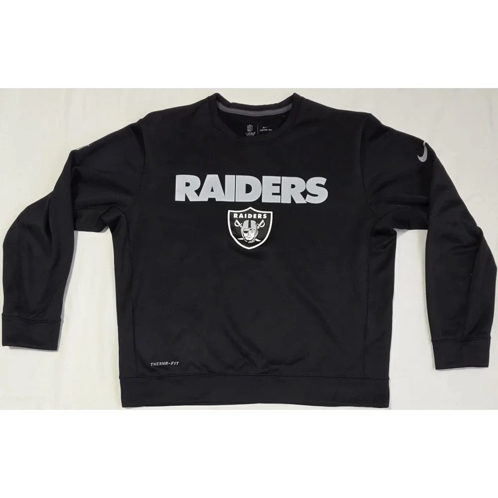 Nike Therma Fit Onfield Apparel Raiders Nfl Sweatshirt Large
